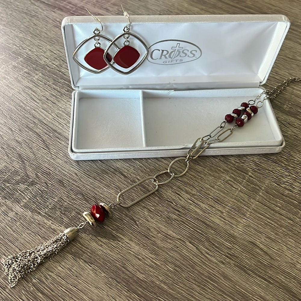 Red turquoise jewelry set